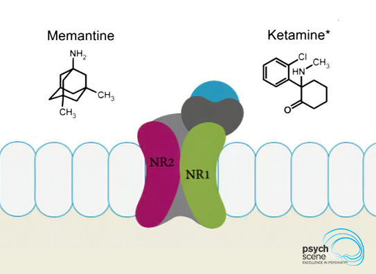 Memantine and ketamine
